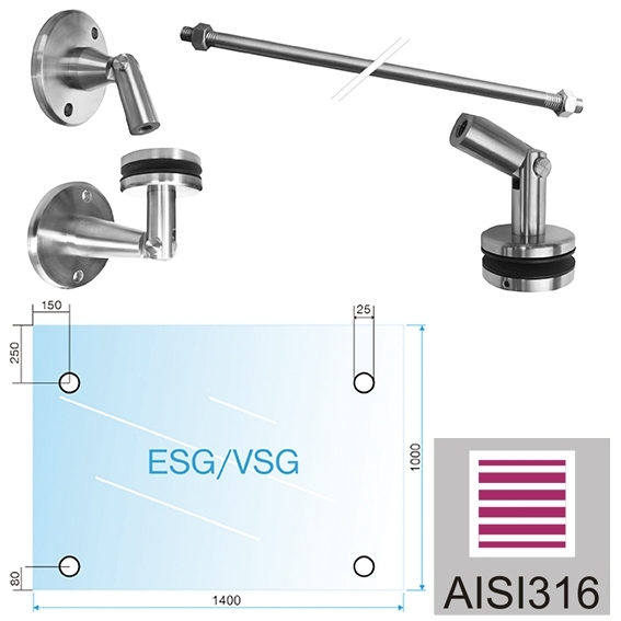 Vordachsystem mit Glas ESG-VSG-89-11GS14PRRSETGLASS-A.4