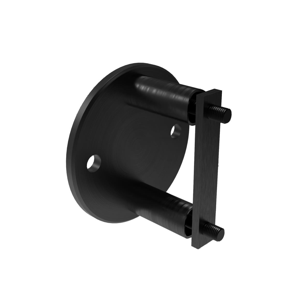 Seitenpfostenanker Edelstahl AISI 304 fuer Pfosten Ø 42-4 mm PVD Schwarz-89-11APVD0216A-A.4