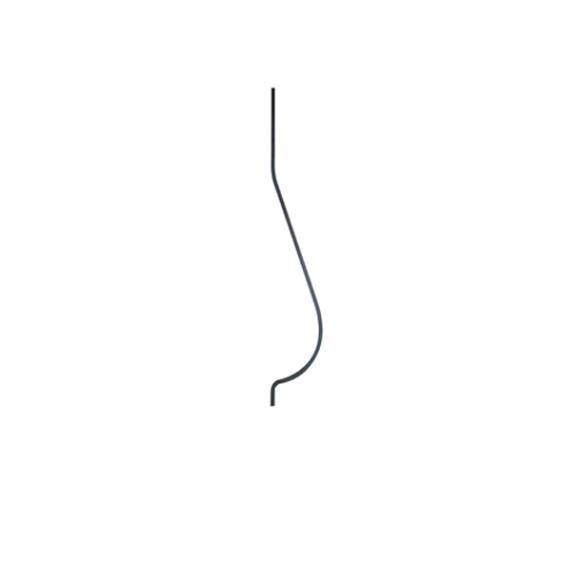 Zierstab Stahl roh- schraeg- 12x12 mm- Hoehe 900 mm-89-11T19N12X12-A.4