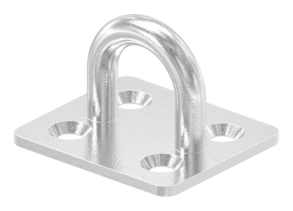 Befestigungsoese - Ø Oese- 6 mm - Platte- 40x35 mm - V4A-11-2936.1