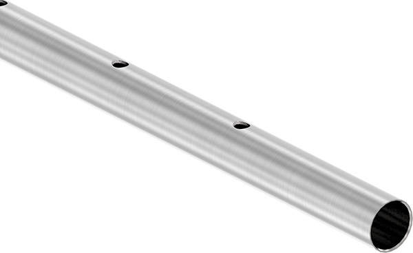 Rundrohr Ø 42-4 x 2-0 mm einseitig gelocht á 3 m Edelstahl-12-1023.4