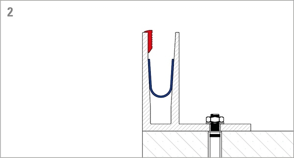 Alu-Profil - KOMPAKT - Laenge- 3000 mm - seitliche Montage - Aluminium-12-2212.6