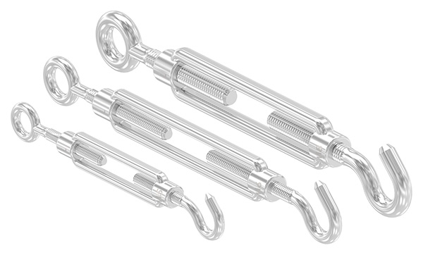 Spannschloss - M5 - Oese-Haken - mit Links-Rechtsgewinde - V4A-11-2956.1