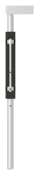 Bodenriegel mit Laenge 490mm- zum Anschrauben- RAL 6009 tannengruen-88-1156710-ALU.6009