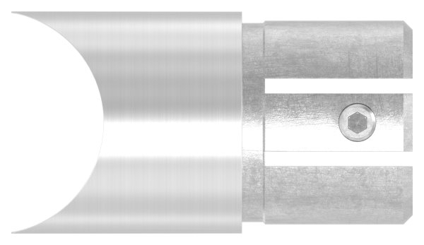 Anschlussstueck V2A 90° fuer Rohr 48-3 mm Anschluss oben 48-3 mm Klemmschraube-11-3639.4