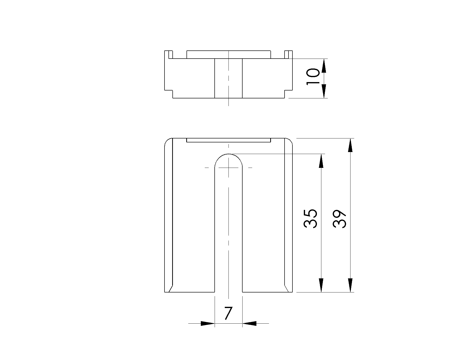 Abstandhalter Kunststoff 10 mm fuer Kammprofil-89-11A1901PVC10-A.4