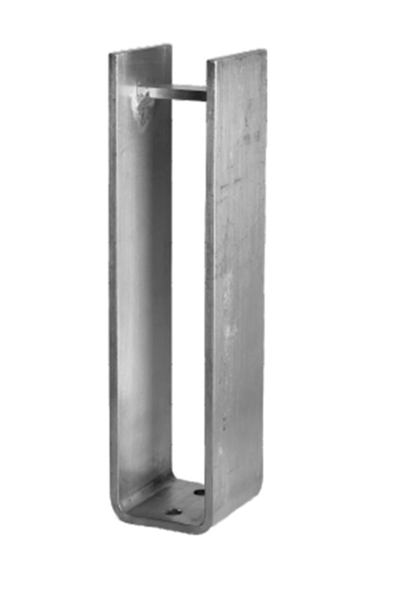 Montagefuss Aluminium 100x100 mm fuer Profil Rohzustand-89-11FGBP100X100UN-A.4