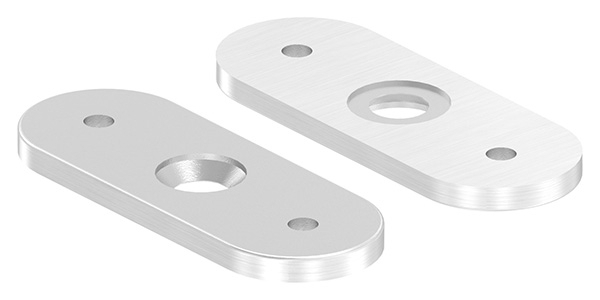 Handlaufanschlussplatte 63x25x4 mm -flach- V2A-11-2140.4V