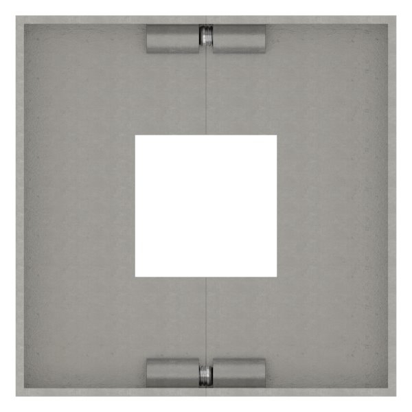 Abdeckrosette zweiteilig 109x109x25 mm fuer Vierkantrohr- 40x40 mm V2A-11-2534-ZT.4