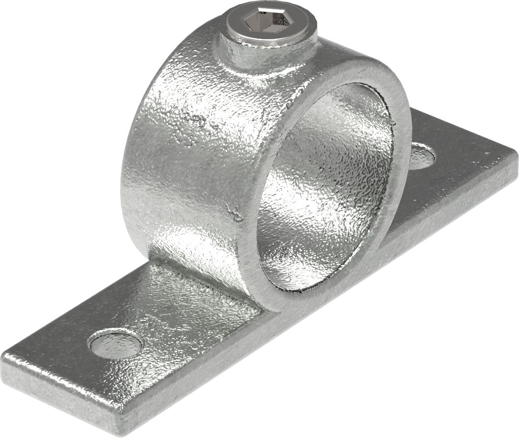 Rohrverbinder Befestigungsring mit Flansch 2 Bohrungen Ø 26-9 – 48-3 mm - Temperguss verzinkt - 198-198