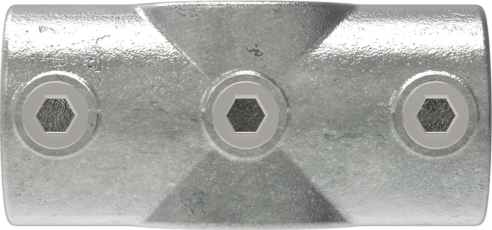 Rohrverbinder - Kreuzstueck durchgehend - 119C42-D48 - 42-4 mm; 48-3 mm - 1 1-4-; 1 1-2- - Feuerverzinkt u. Elektrogalvanisiert-119C42-D48