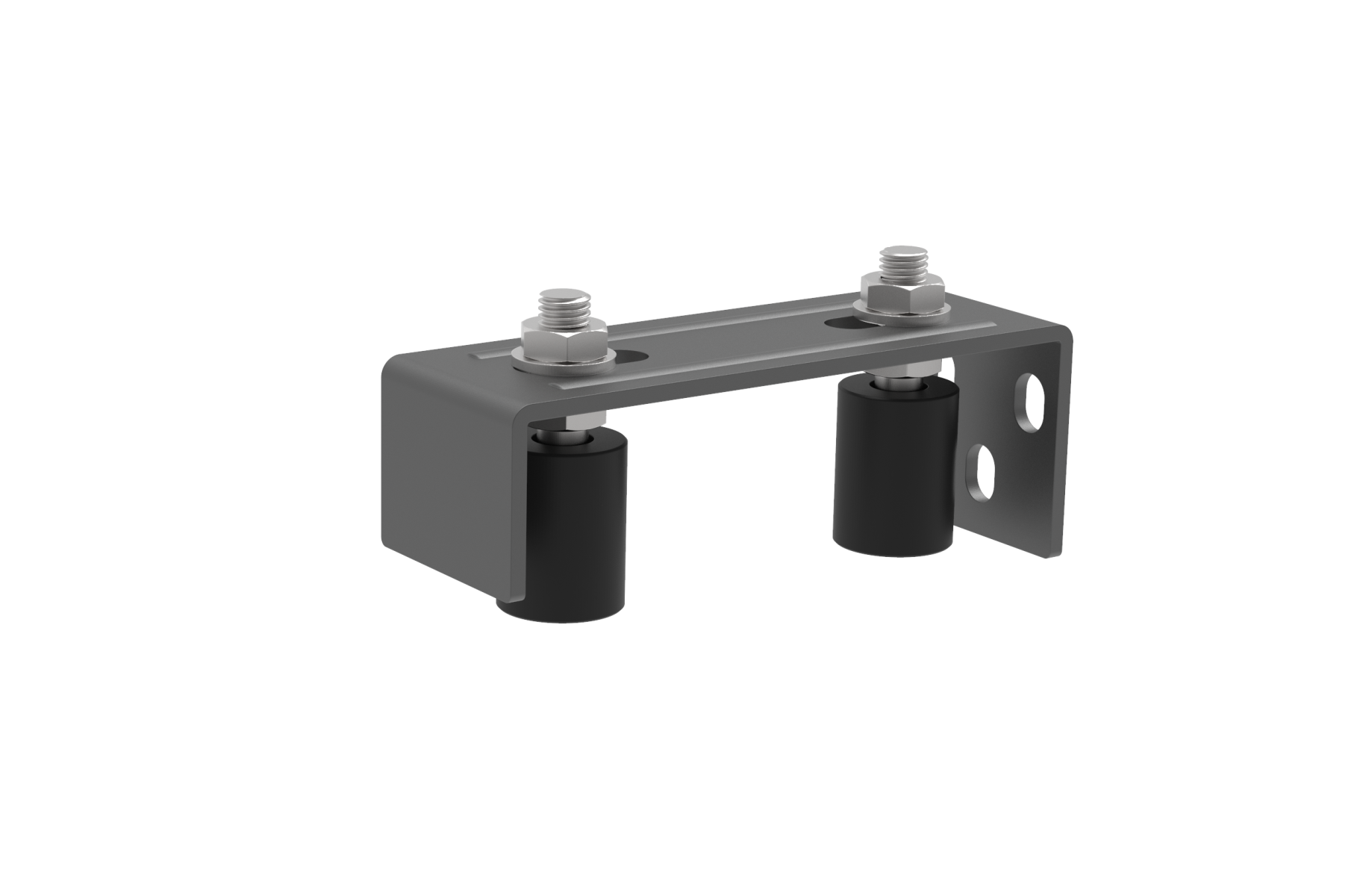 Einstellbare Fhrungsrolle Stahl verzinkt L=165 mm 2 Rollen  32 mm RAL 7016-89-11H122SR7016-A.4