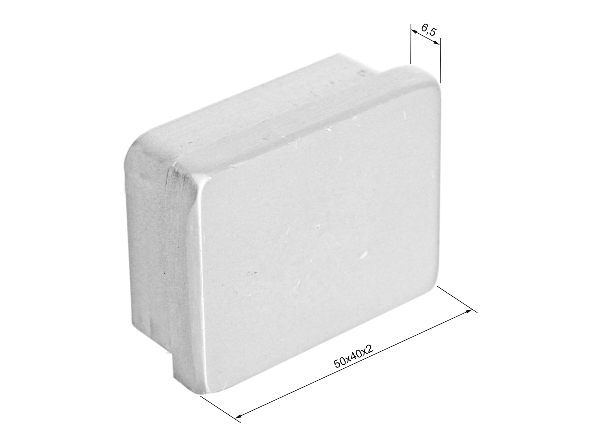 Endkappe Aluminium fuer Nutrohr Glas-Halterung Satin-ELOX LED-faehig-89-11AL6732540SE-A.4