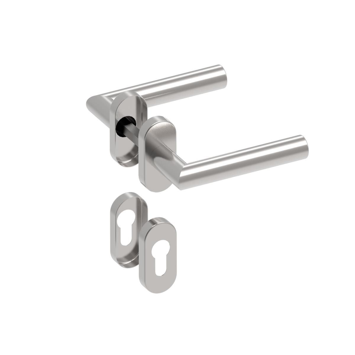Rosettengarnitur V2A matt PZ-Lochung-89-11D805I-A.4