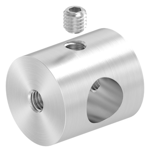 Querstabhalter Edelstahl V2A fuer Rundstab Ø 10 mm- Bohrung 10-2 mm- geschliffen-88-1150495.240