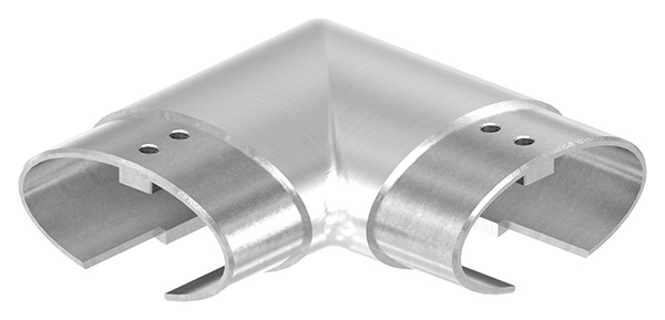 Verlaufsecke 90° - fuer Oval-Nutrohr- 80x40x1-5 mm - V2A-12-2302.5