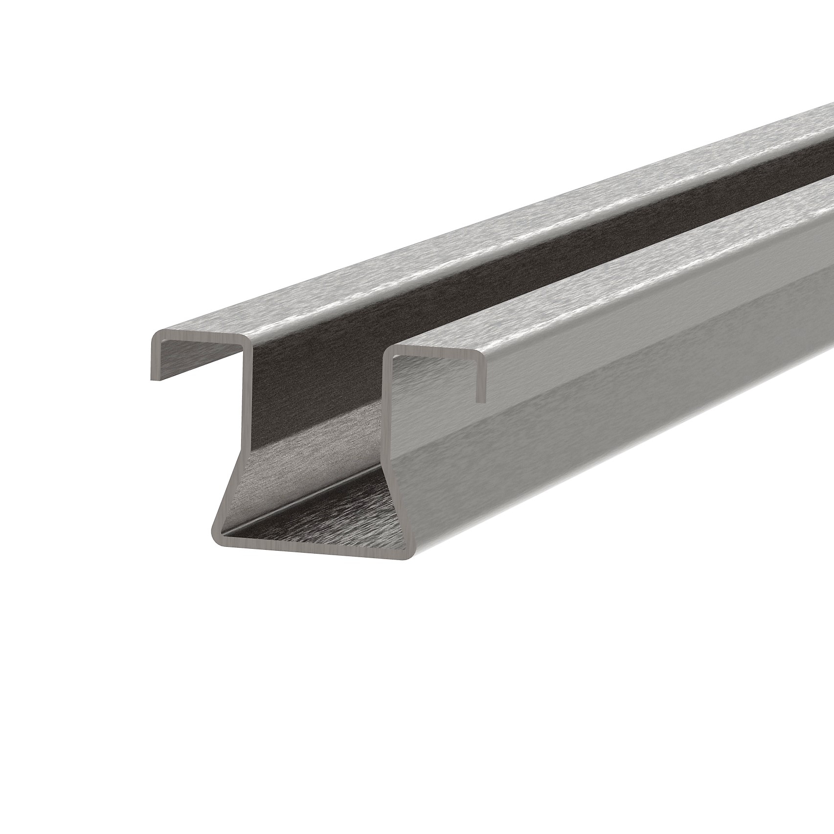 Bodenlaufschiene U-Profil Stahl verzinkt L = 3000 mm zum Einbetonieren-89-11H59ZN3000-A.4