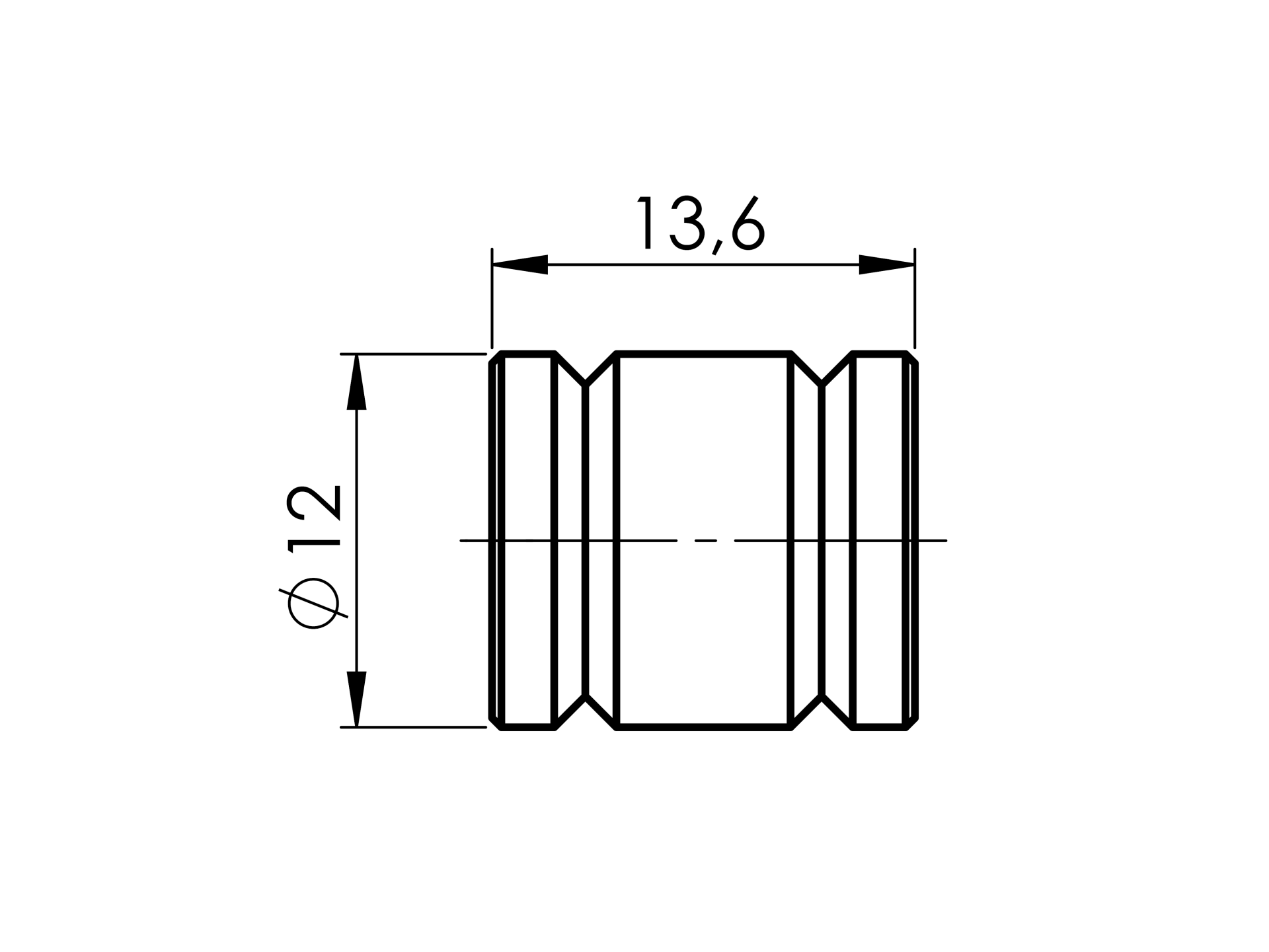 Fuellstabhalter Edelstahl AISI 304 fuer Fuellstaebe d12-d14 roh-89-11A083PIN-A.4