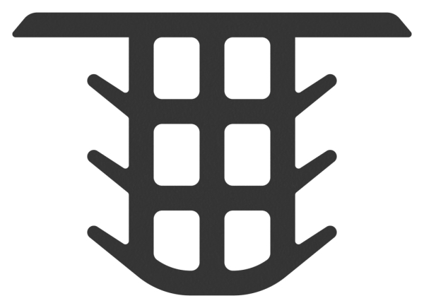 Zwischendichtung EPDM schwarz L = 3000 mm fuer Glas 16-76–21-52 mm-88-11VDE-GD.3000