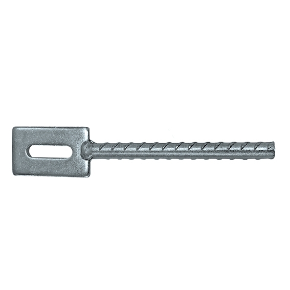 Zaunverankerung Stahl verzinkt 150 mm 30x5 mm fuer Betonpfosten D12-89-11B201R30X5-A.4