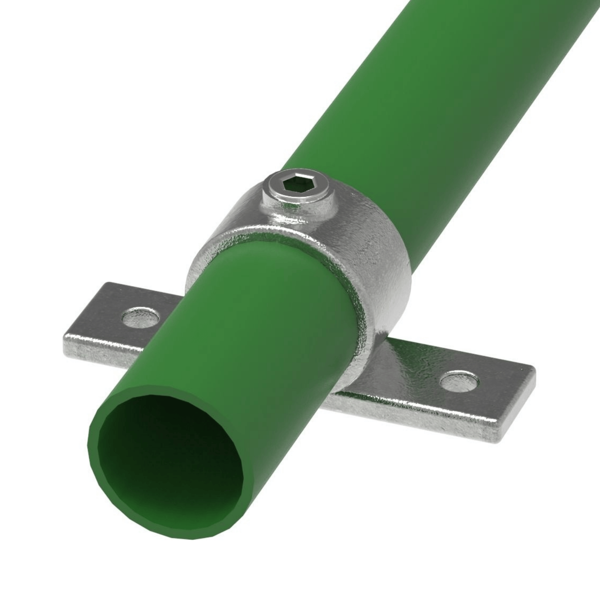 Rohrverbinder - Befestigungsring mit Flansch 2 Bohrungen - 198A27 - 26-9 mm - 3-4- - Feuerverzinkt u. Elektrogalvanisiert-198A27