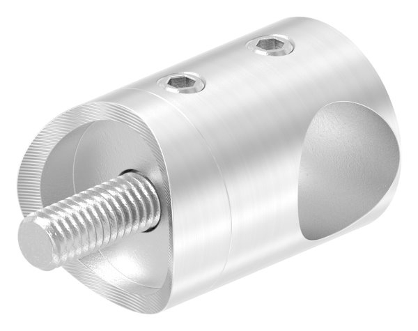 Querstabhalter V2A Edelstahl – Anschluss 33-7 mm fuer Rundstaebe 14 mm inkl- Schrauben-11-1017.4