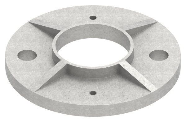 Ankerplatte  Masse- Ø 100x8 mm fuer Rundrohr  Ø 42-4 mm V2A- roh-11-3023.4