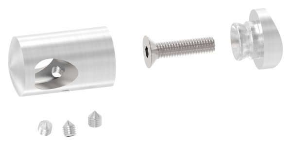 Querstabhalter V2A Edelstahl – 90° Aussenecke fuer Anschluss 42-4 mm passend fuer Rundstaebe 12 mm inkl- Maden- - Befestigungsschrauben-88-1150400-240A.AE