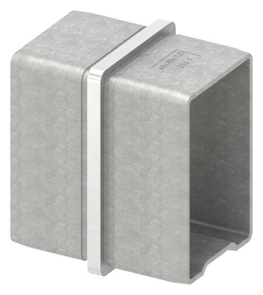 Steckverbinder V4A fuer Rohr 60x40x2 mm gerade-88.1110106040
