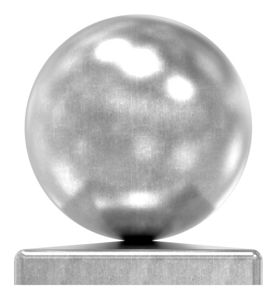 Pfeilerbedecker fuer Quadratrohr - 60x60 mm - mit Kugel Ø 60 mm - Stahl -Roh- S235JR-30-2453K.8