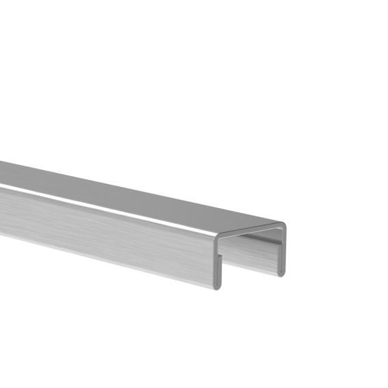U-Profil Handlauf Edelstahl V2A fuer Glas 17-52 mm L=5000 mm geschliffen-89-11A69020185000-A.4