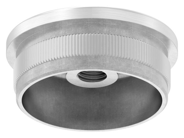 Einsteckkappe V4A Edelstahl fuer Rohr Ø 42-4 x 2-0 mm mit M8 Gewinde gewoelbt zum Einschlagen-11-5231.1