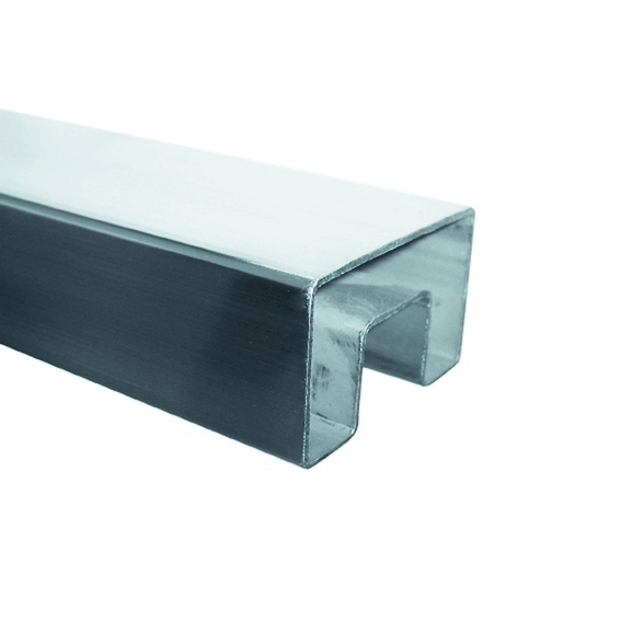 Nutrohr Vierkant Edelstahl V2A 60x40x1-5 mm fuer Glas - LED L=2500 mm-89-11A6925640-A.4
