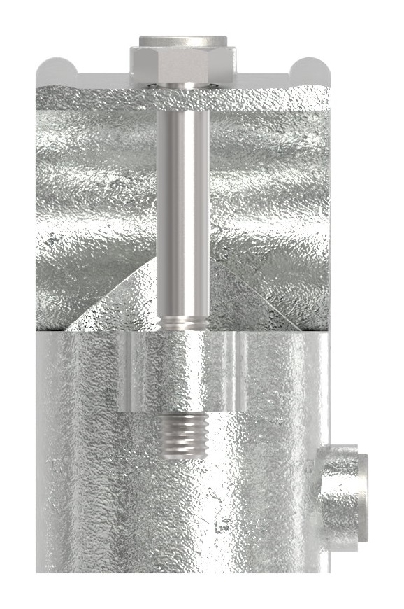 Rohrverbinder - T-Stueck offen - 135C42 - 42-4 mm - 1 1-4- - Feuerverzinkt u. Elektrogalvanisiert-135C42