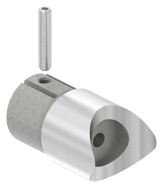 Anschlussstueck 90° fuer Rundrohr Ø 48-3x2-6 mm V2A-11-3367.4