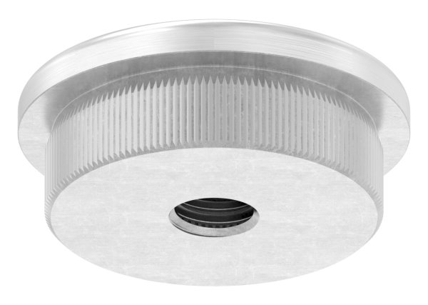 Einsteckkappe Edelstahl V2A fuer Rohr Ø 33-7 x 2-5 mm- M8 Gewinde- gewoelbt-11-5061.4