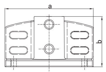 Rohrverbinder - Massive Wandhalterung - 247C42 - 42-4 mm - 1 1-4- - Feuerverzinkt u. Elektrogalvanisiert-247C42
