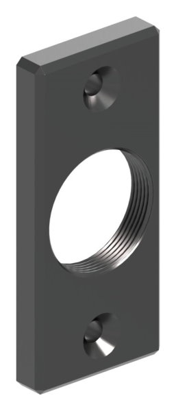 Montageplatte Aluminium eckig 45x100 mm mit 2 Bohrungen Ø 6-5 mm-88-11180-6026-05.S