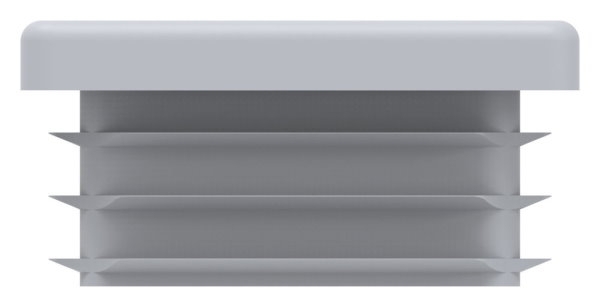 Kunststoffkappe grau fuer Quadratrohr 40x40x3 mm-88-11178-40X40-3.G