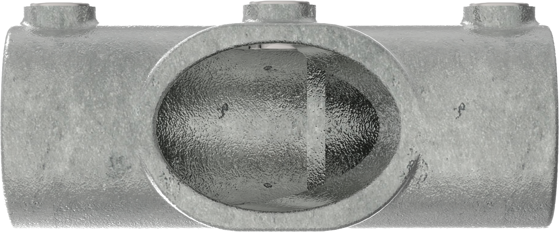 Rohrverbinder - T-Stueck 30-45° - 127D48 - 48-3 mm - 1 1-2- - Feuerverzinkt u. Elektrogalvanisiert-127D48