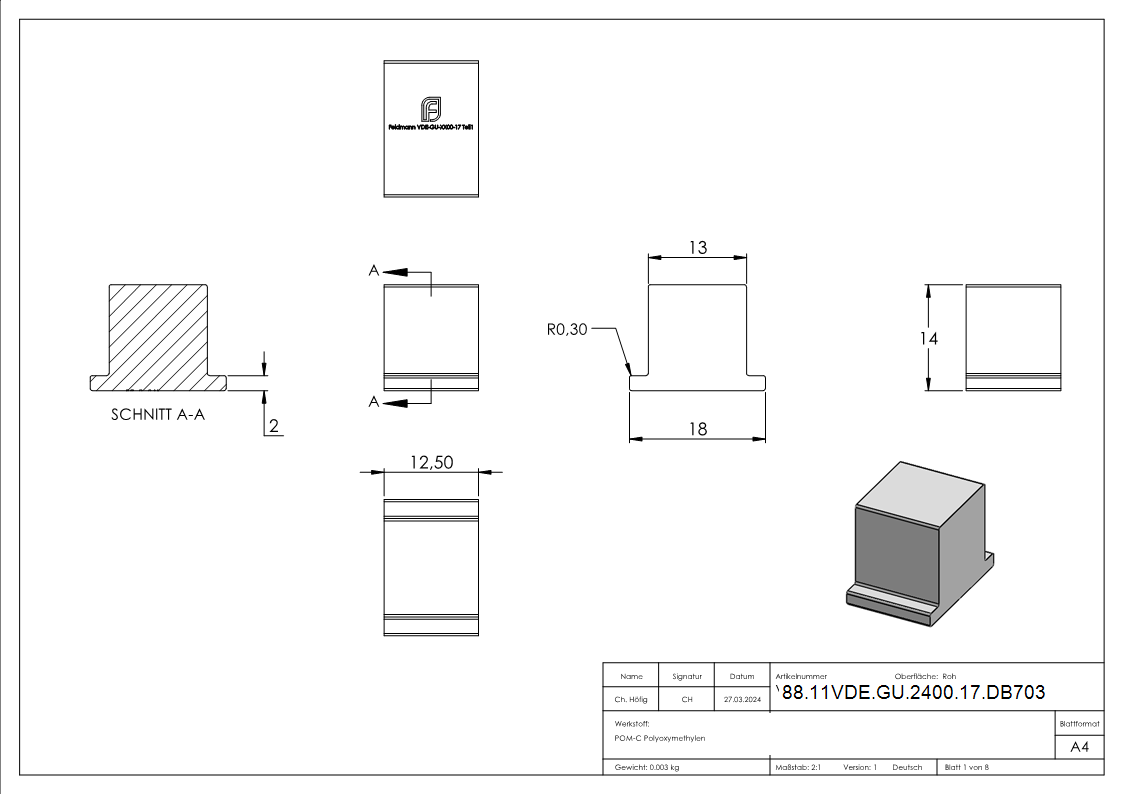 Montage-Set Glas 17-52mm eleganza canopy- fuer L- 2-405m-88-11VDE-GU-2400-17.DB703