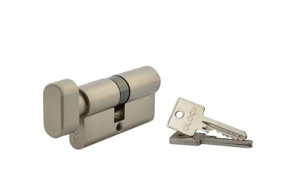 Doppelschliesszylinder Messing 27-5-27-5 mm PZ-WC Nickel Grau-89-11B119N55-A.4