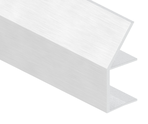 Regenrinne Aluminium fuer Glas 21-52 mm- L = 1400 mm- eloxiert E4-EV1-88-11VDE-RE-1400.21