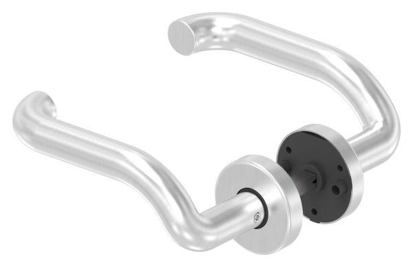Tuerdruecker-Paar Edelstahl V2A drehbar inkl- 8 mm Drueckerstift-11-3976.4