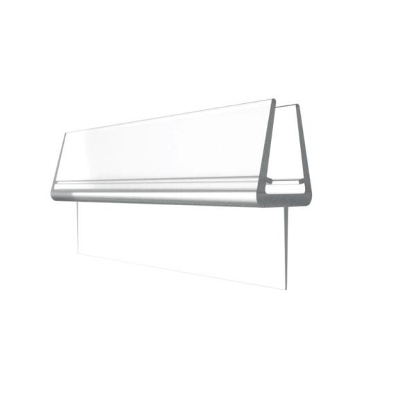 Dichtungsleiste unten fuer Glastuer 6-8mm Glasstaerke- Kunststoff- 2500mm-89-11GSPVCDT68NT-A.4