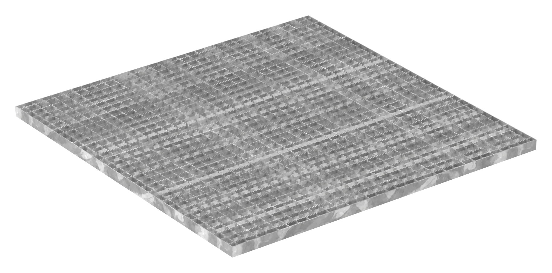 Industrie-Gitterrost - Masse- 1000x1000 mm; 30-30 mm; 30-2 mm - S235JR -St37-2- im Vollbad feuerverzinkt-21-10010030302.7