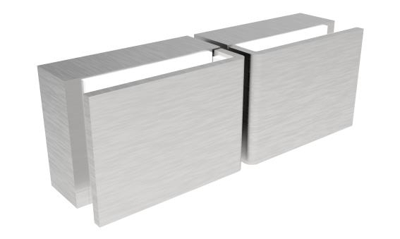 WC Glastuerschloss ZAMAK gebuerstet fuer 10-12mm Glas Klemmmontage-89-11GS304D204S-A.4