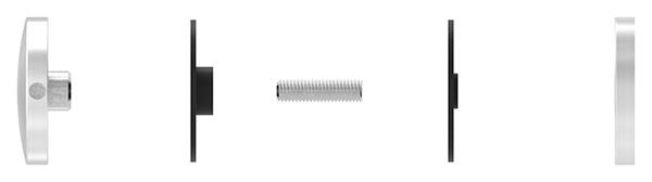 BRENK-fix® Ober- und Unterteil Ø 52mm zu Glas-Halter- ALU-88-11BR-OT52.ALU