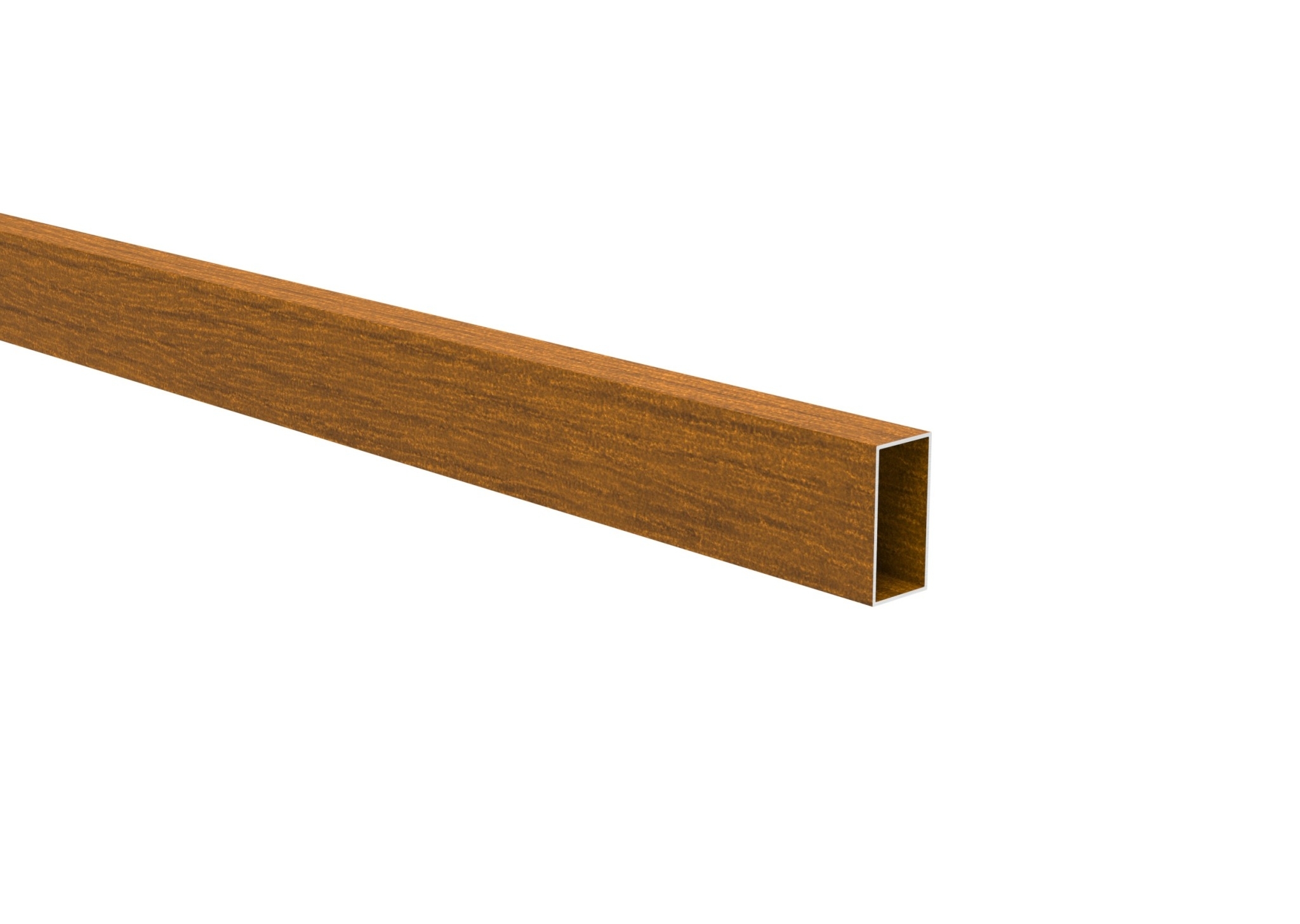 Zaunfuellung Aluminium 20x40x1-2 mm 6m Holzdekor Goldene Eiche-89.FGS20X40X126000W03