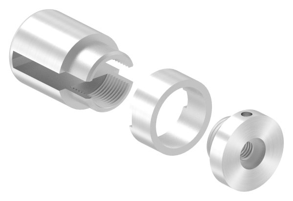 BRENK-fix® Grundhalter fuer Flachstaebe 30 x 6mm- V2A-88-11BR-F306M8.V2A